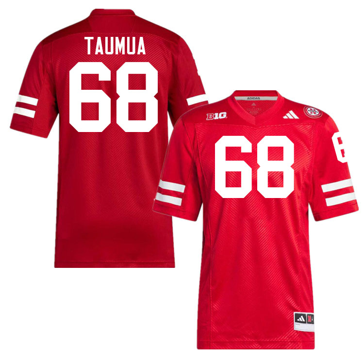 Men #68 Preston Taumua Nebraska Cornhuskers College Football Jerseys Stitched Sale-Scarlet